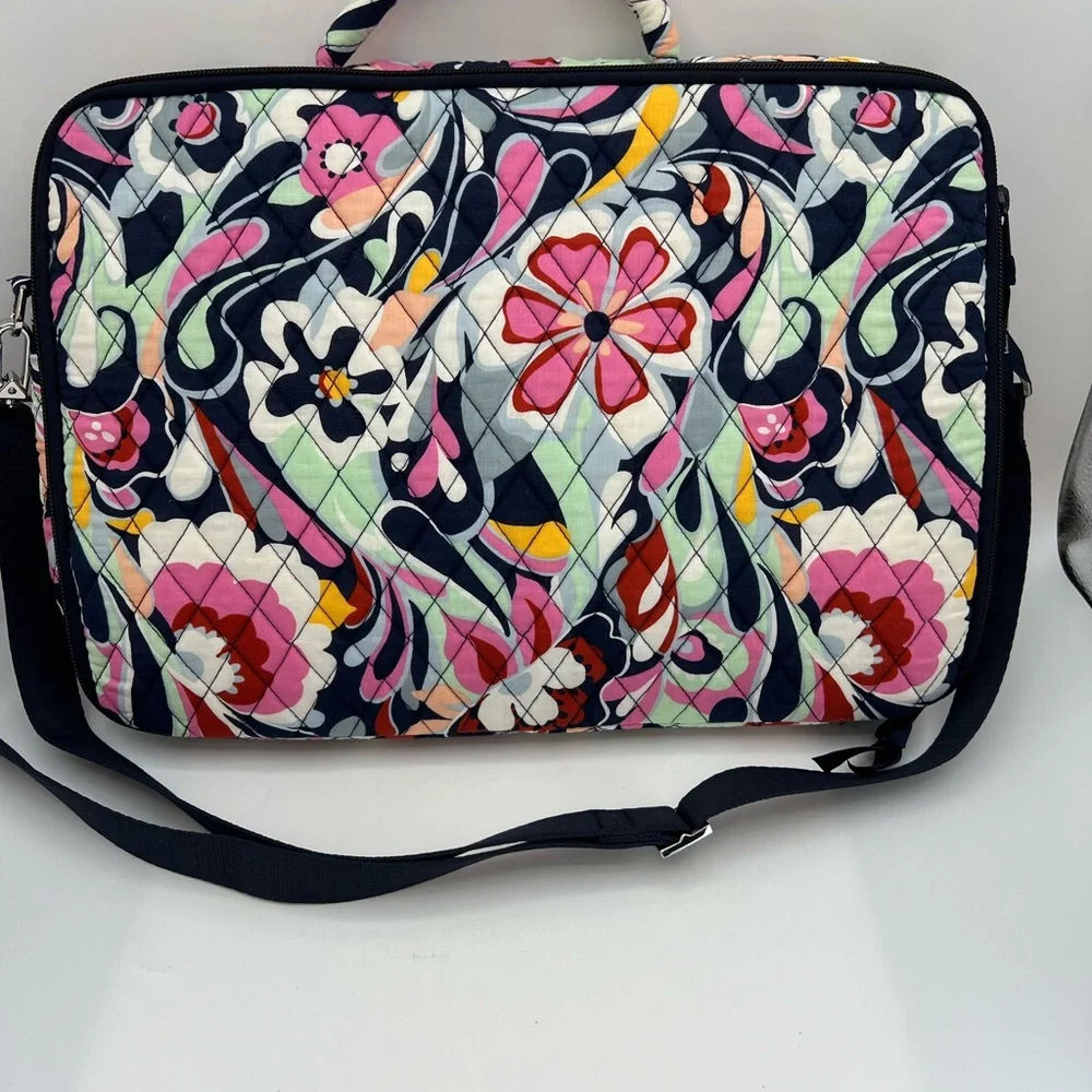 Vera Bradley Mod Paisley Laptop Workstation Crossbody Bag
